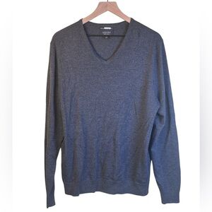 Nordstrom Men’s Shop 100% Italian Merino Wool Pullover Sweater Gray Size Large